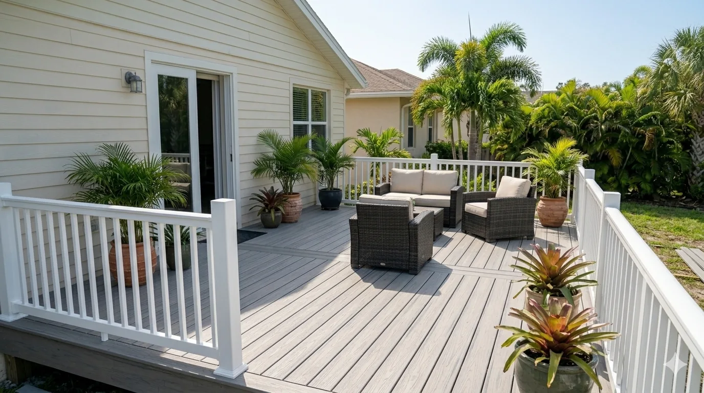 Trex composite decking installation in Tampa Bay