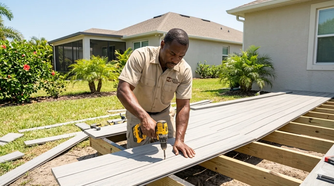 Composite decking installation in Tampa FL