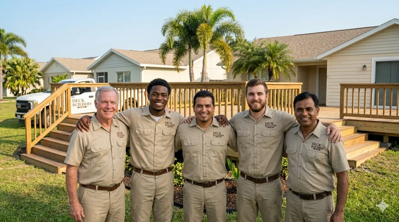 Deck Builders Tampa crew on a job site