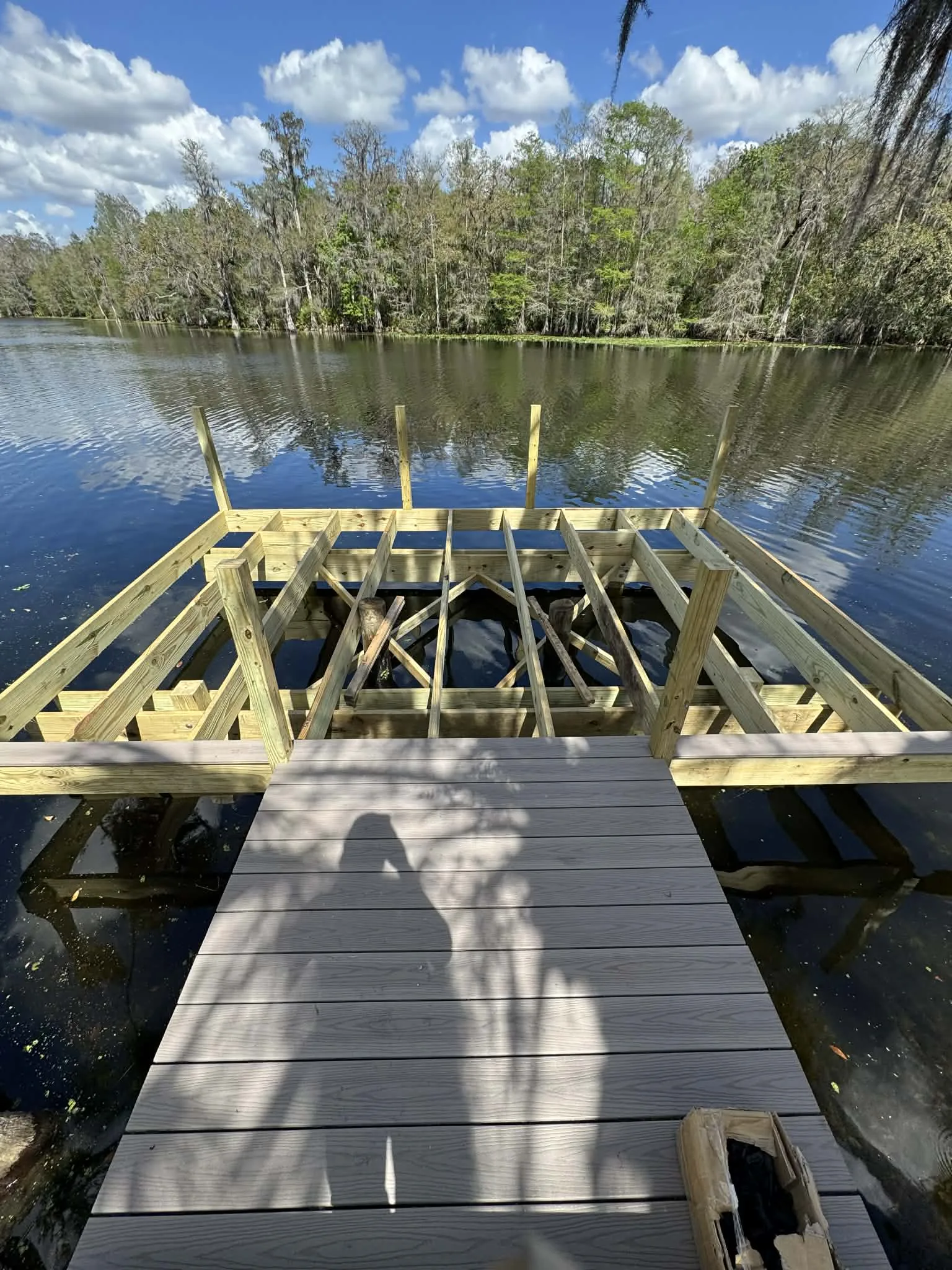 Town N Country deck builders - dock frame with composite walkway