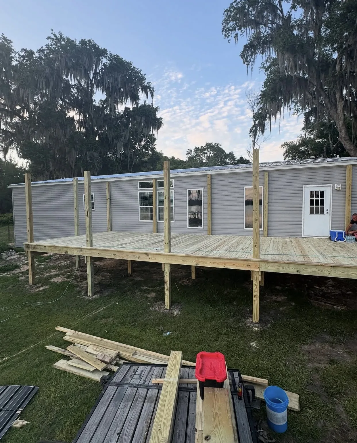 Wesley Chapel deck construction - elevated porch deck build